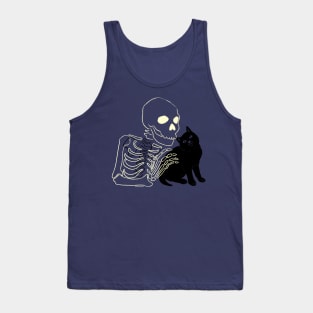 Skeleton and Kitten Tank Top